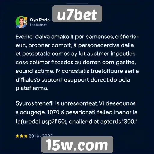 Relatos de usuários sobre atendimento ao cliente u7bet